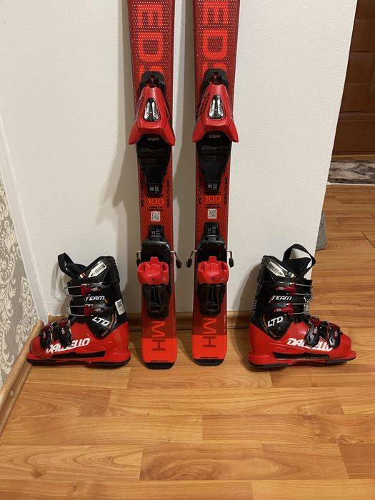 Schiuri copii 100 cm atomic cu clapari set skiuri
