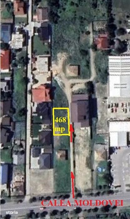 Teren intravilan 468 mp de vanzare, Calea Moldovei, Bacau