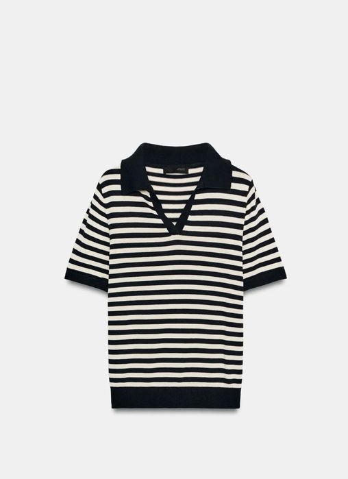 Тениска с яка Zara