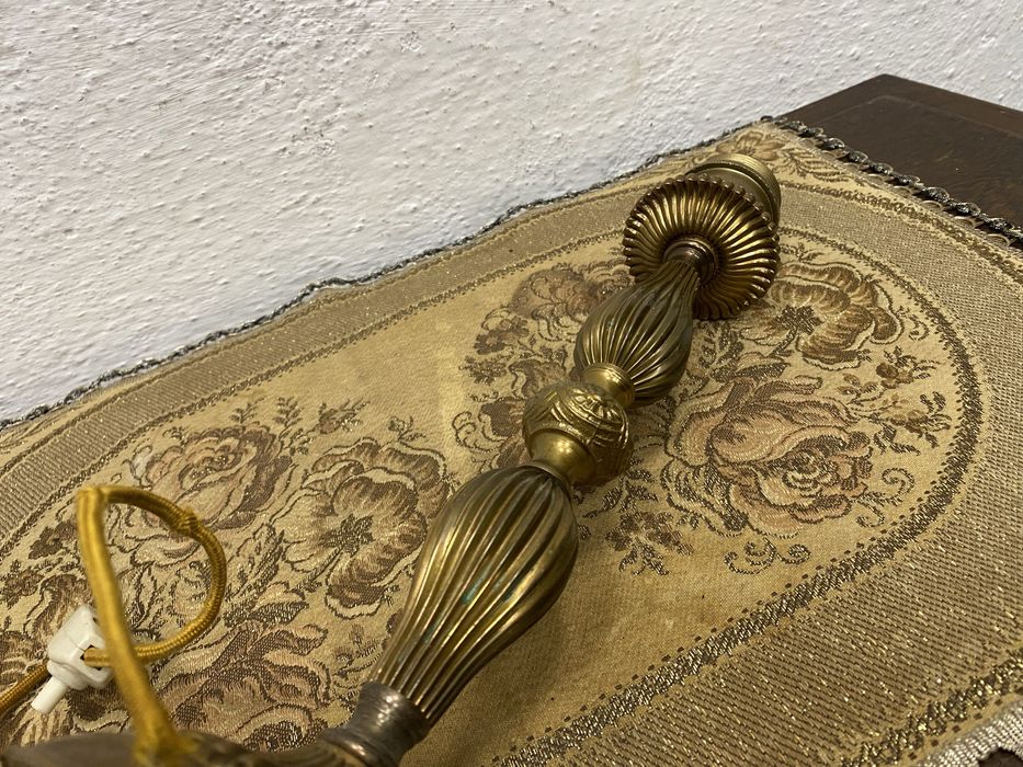 Настолна лампа месинг класически стил Италия 1955 1965