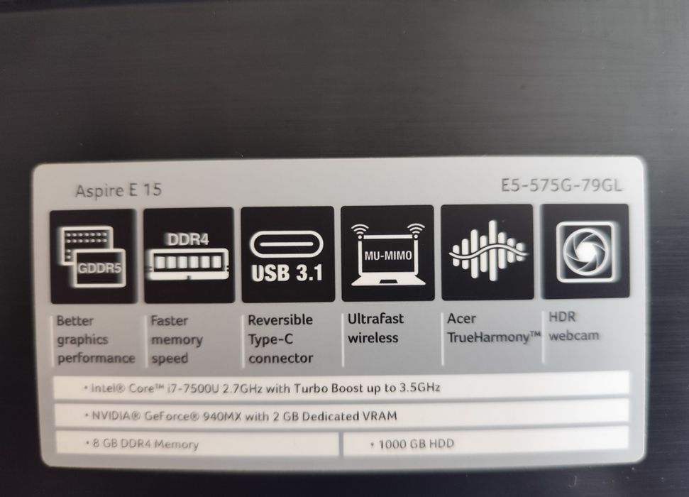 Ъпгрейднат Лаптоп Acer Aspire E15