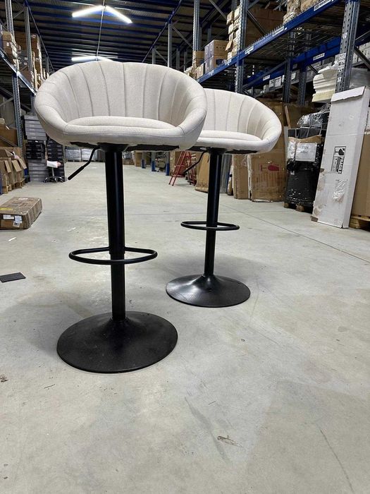 Set de 2 scaune de bar Youhauchair, reglabile pe inaltime, bej
