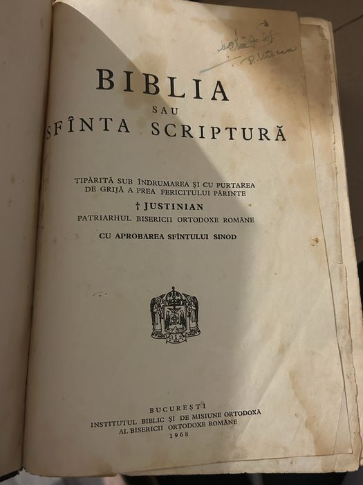 Biblia sau Sf Scriptura 1968