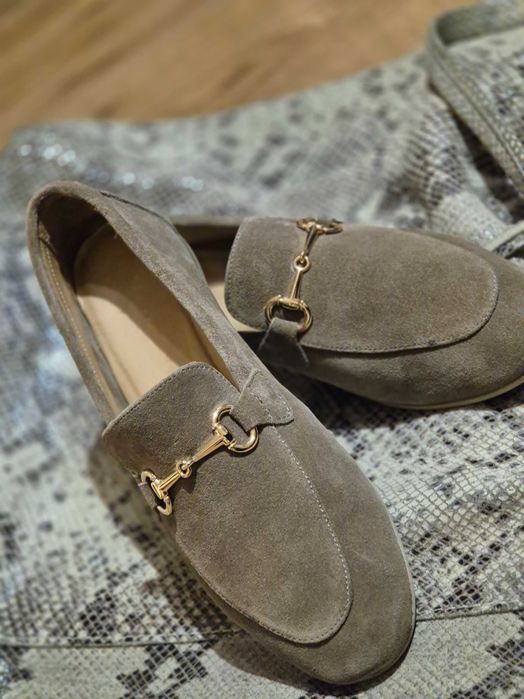 Дамски мокасини естествен велур 36 номер