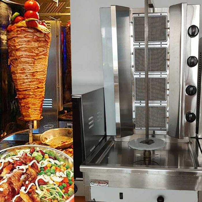 LICHIDARE STOC Aparat Kebab Rotisor Shaorma 3, 4 ,5 arzatoare inox NOU