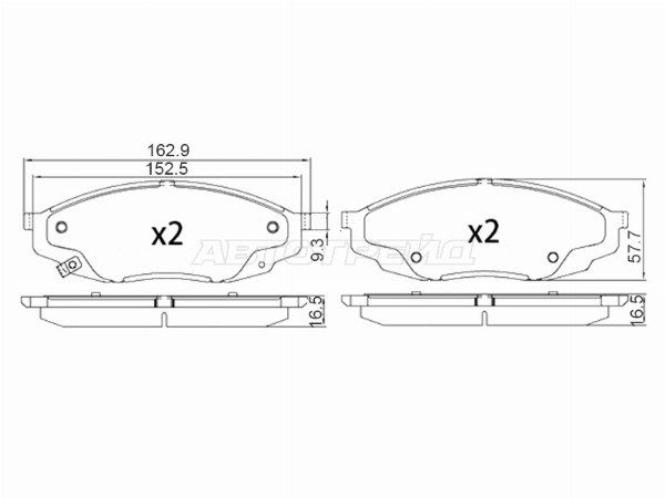 Колодки тормозные Спереди    Changan Uni-k