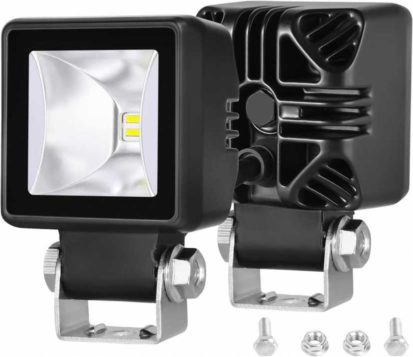 Комплект 4 Броя LED Халогени Фарове за Джип Офроуд Offroad с бял DRL
