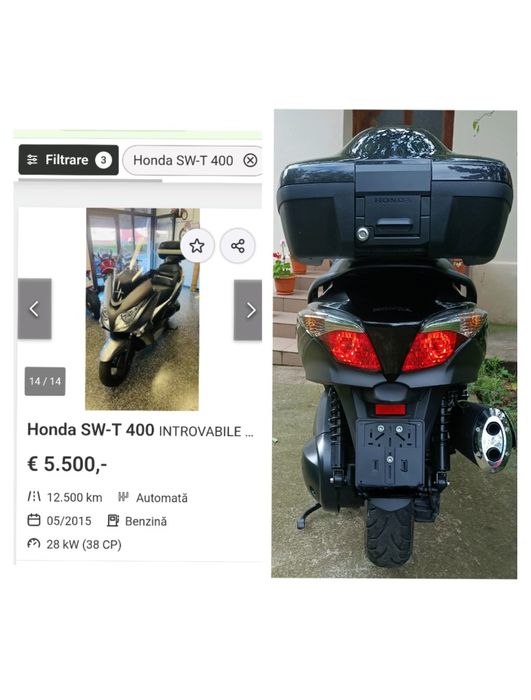 Honda silver wing/sw-t 400/swt400/7500km/moto/maxiscuter nou