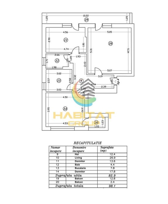 Apartament 3 Camere Decomandat 98.1Mp Sector 4 Grand Arena