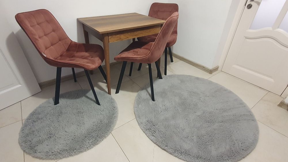 Masă, scaune , covoare ..