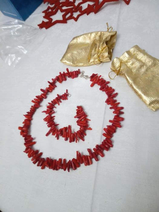 Colier și brățară coral natural Marea Roșie