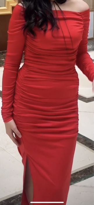 вечернее красное платье