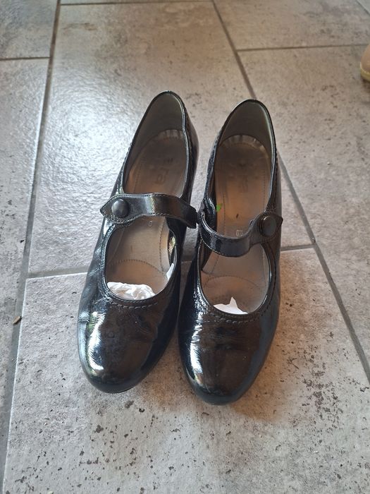 Pantofi lac_ bareta  cu elastic