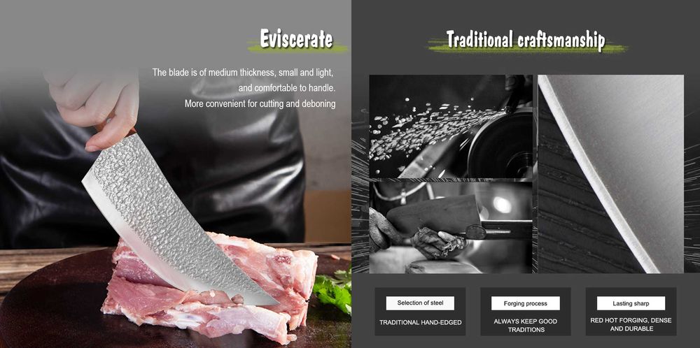 Cutit de bucatarie carne, oase etc INOX! Nou ambalat!