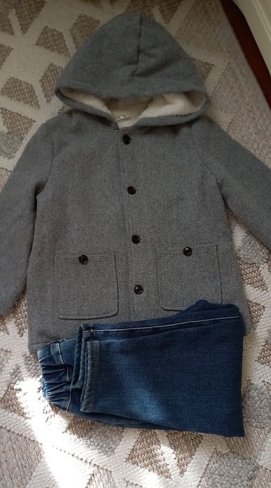 Пальто и джинсы тёплые