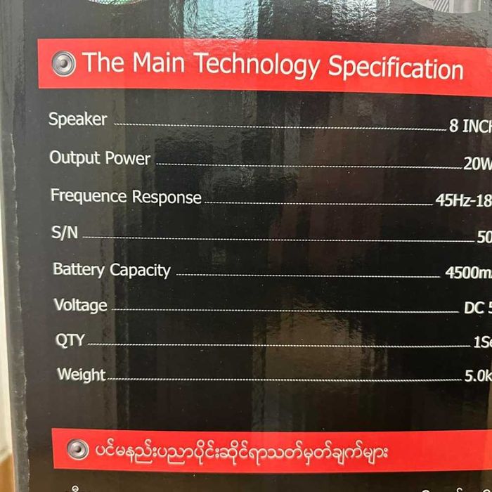 Караоке тонколона със светлини ZQS8210