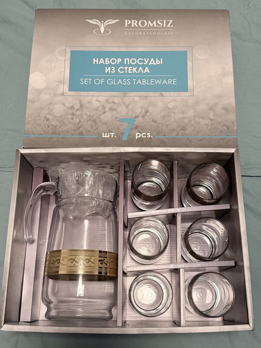 Набор бокалов и графин российского производства (promsiz)