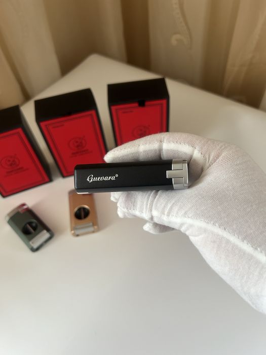 Луксозна запалка с резачка за пури Guevara – 3 цвята