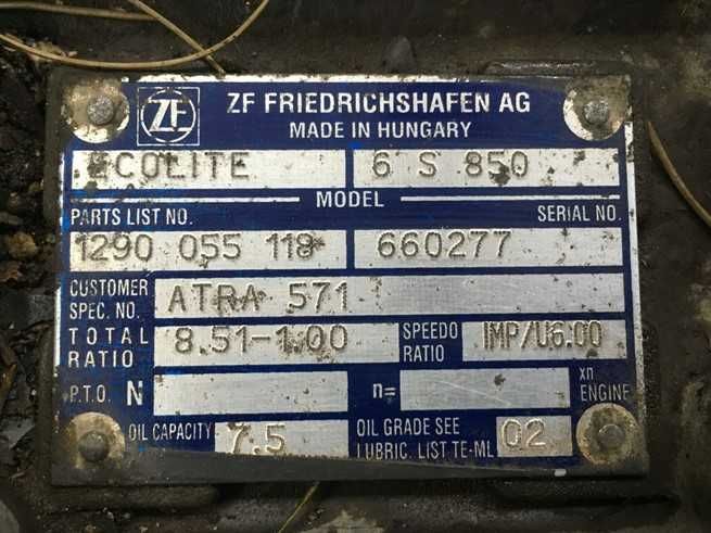 Cutie de viteze ZF Ecolite 6 S 850 TD DAF XF - Piese de schimb DAF