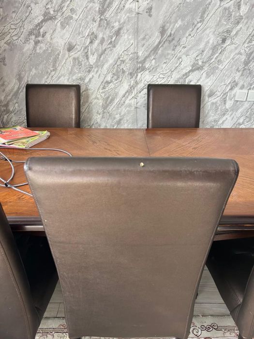 Обеденный стол, 6 стульев комплект