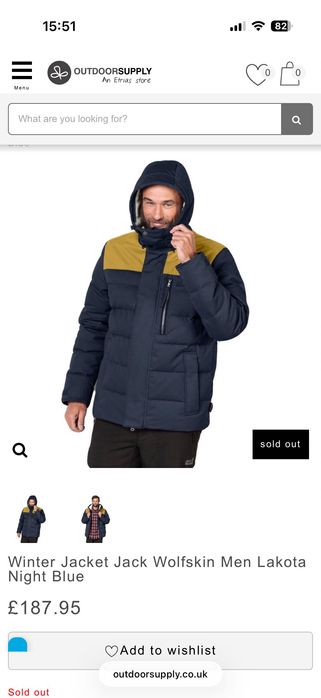 Geacă iarnă Wolfskin Bărbați Nouă !!!