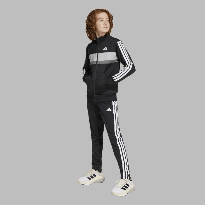 Trening Tiberio Adidas Negru-Alb Copii - produs resigilat Decathlon