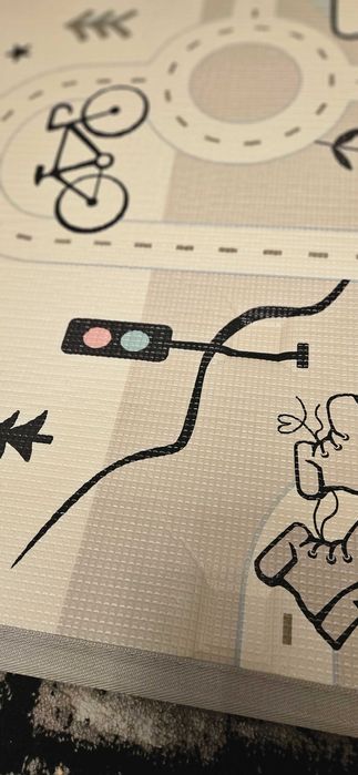 Двулицево дебело детско килимче 150x180