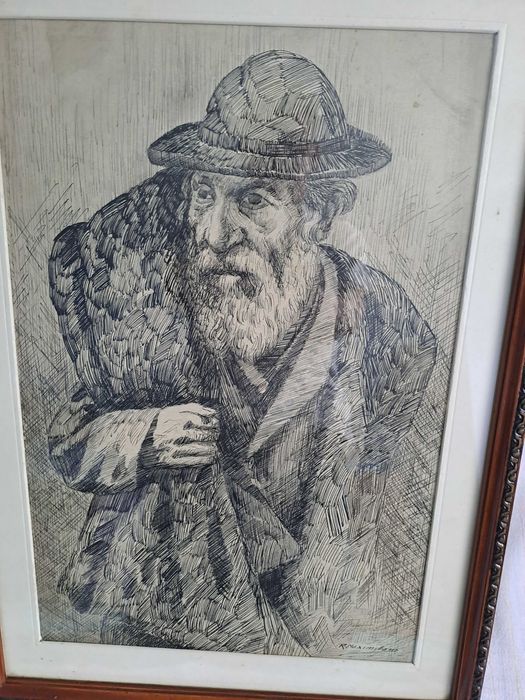 tablou desen tus semnat R Maximilian dimensiune 56/40