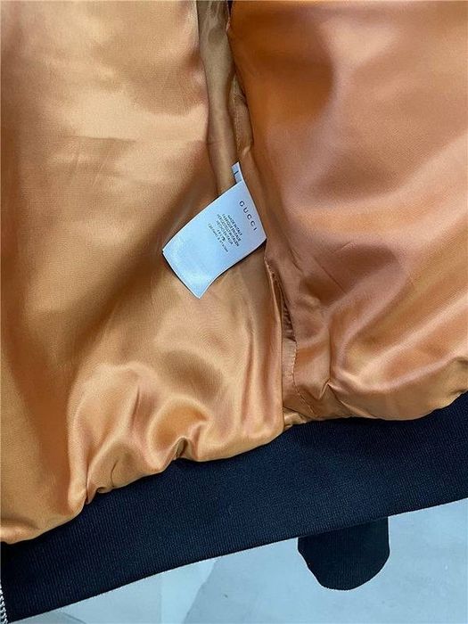 Gucci Leather Bomber Jacket with Web