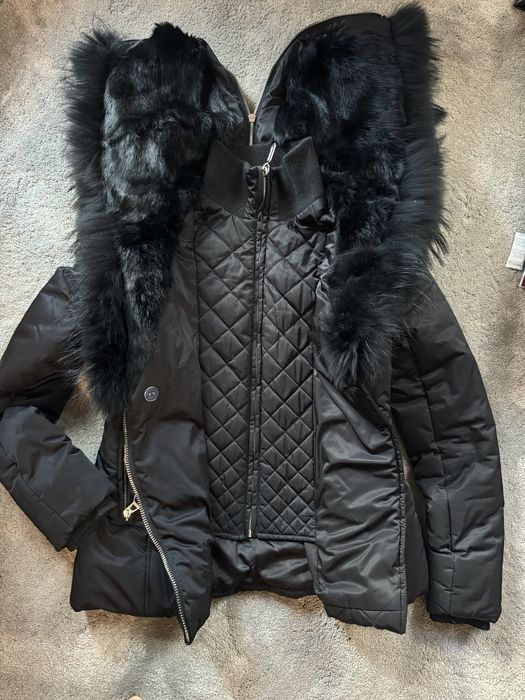 Зимно яке с естествена кожа