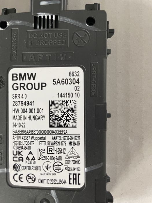 Radar senzor banda BMW Ssrria 1.2.3.4.5,5,6,7,8 I7 G82 G83 G80