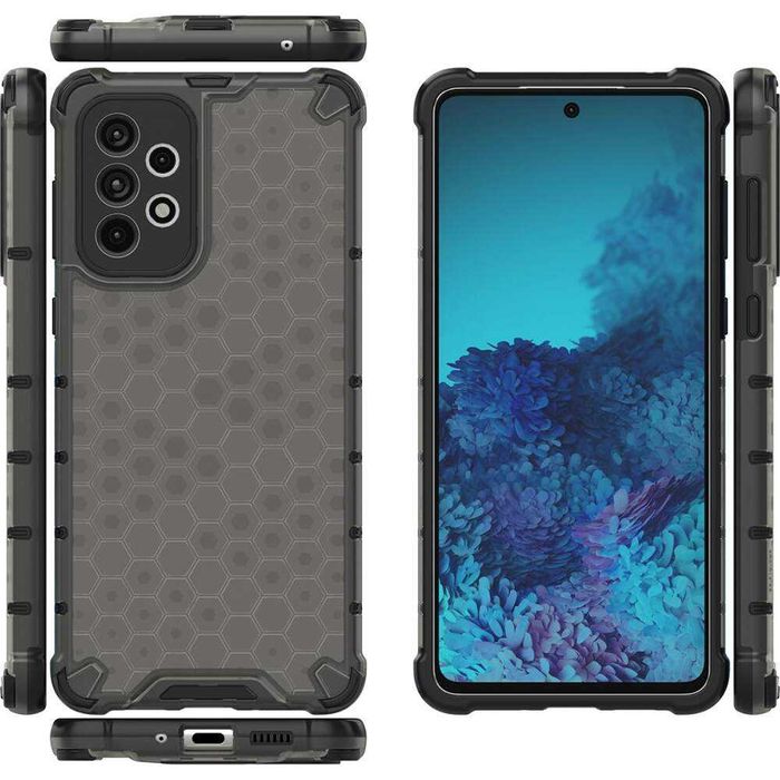 Husa carcasa Samsung Galaxy A73 5G - Gel TPU Honeycomb Shock proof Grey CUBZ