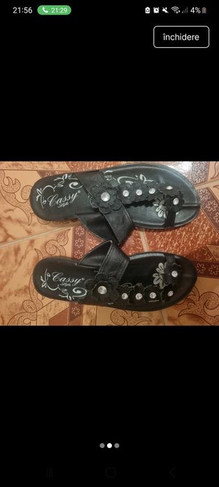 Papuci damă cu flori