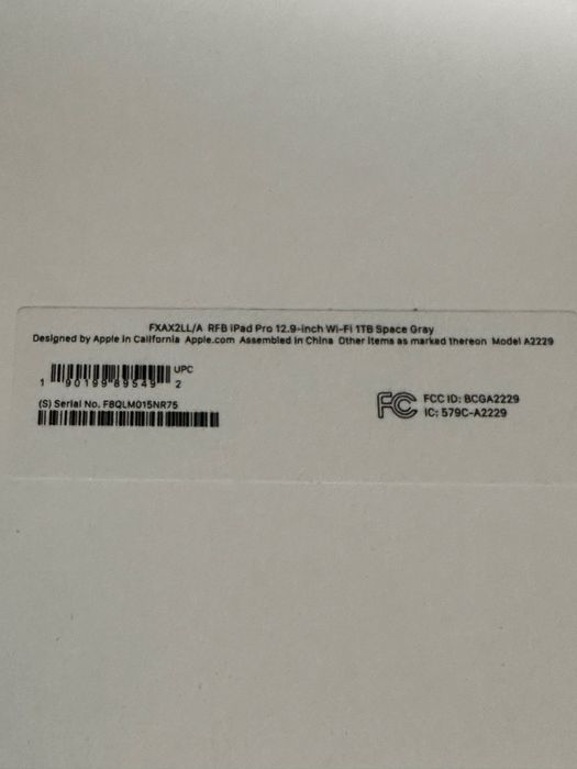 Ipad Pro 12,9  1 TB