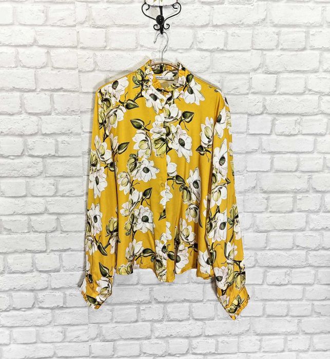 Copenhagen Luxe Дамска флорална жълта дамска риза на цветя размер  L / XL