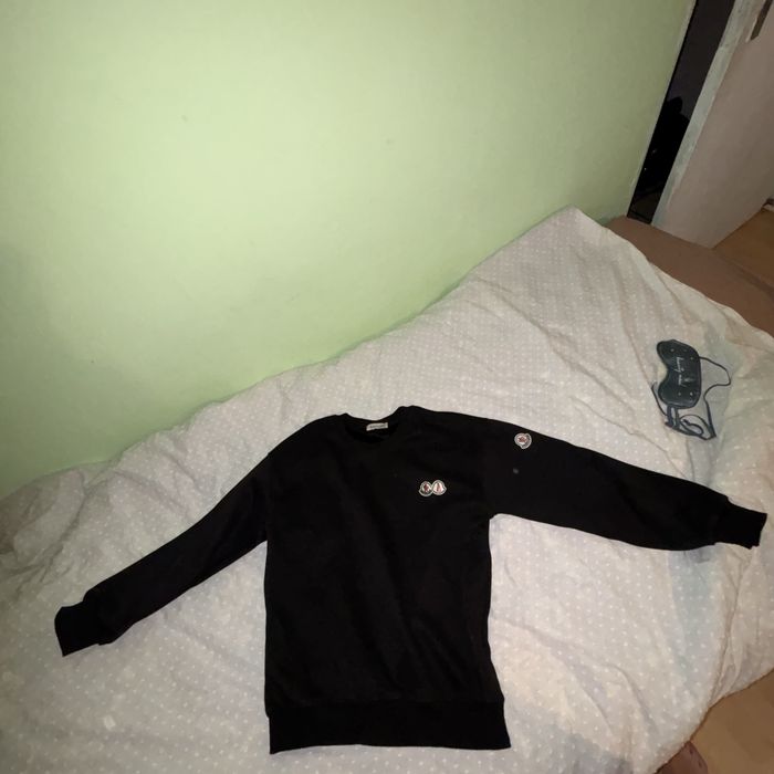 Черна блуза Moncler Double Logo – Унисекс, Размер S