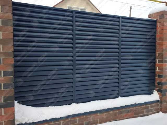 Забор жалюзи металлический