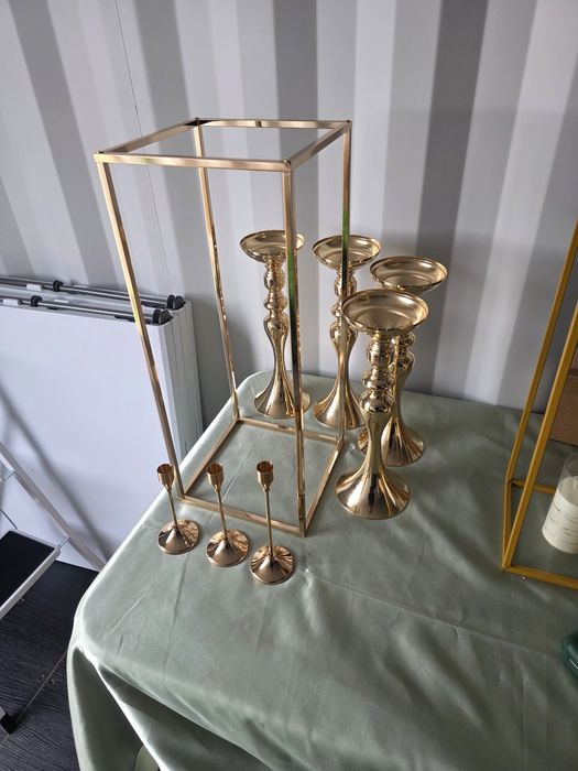 Златни стойки за сватба french gold 60 см