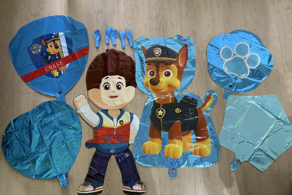 Seturi Paw Patrol pentru baieti si fete+bonus cifra si baloane  latex