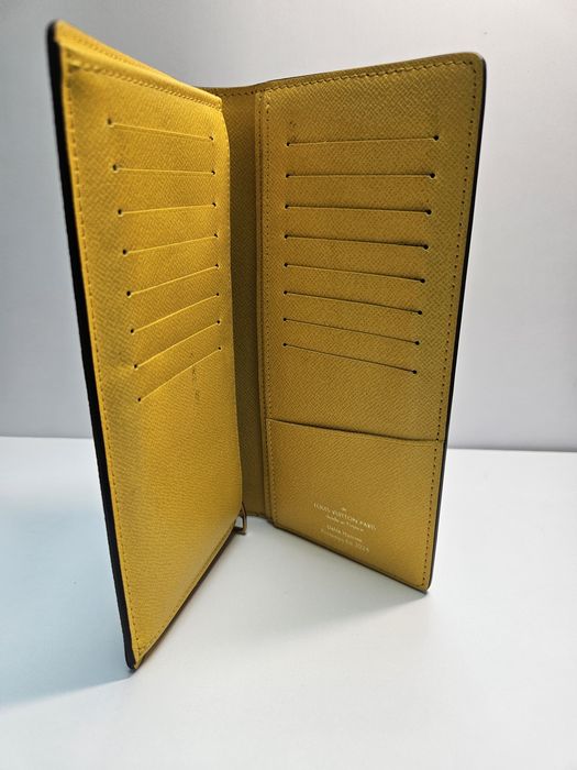 Louis Vuitton Brazza Cartera Damier Pop Amarillo оригинален портфейл