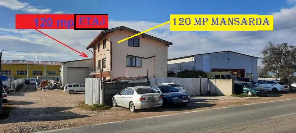 Inchiriez birou 130 mp pretabil firma si teren