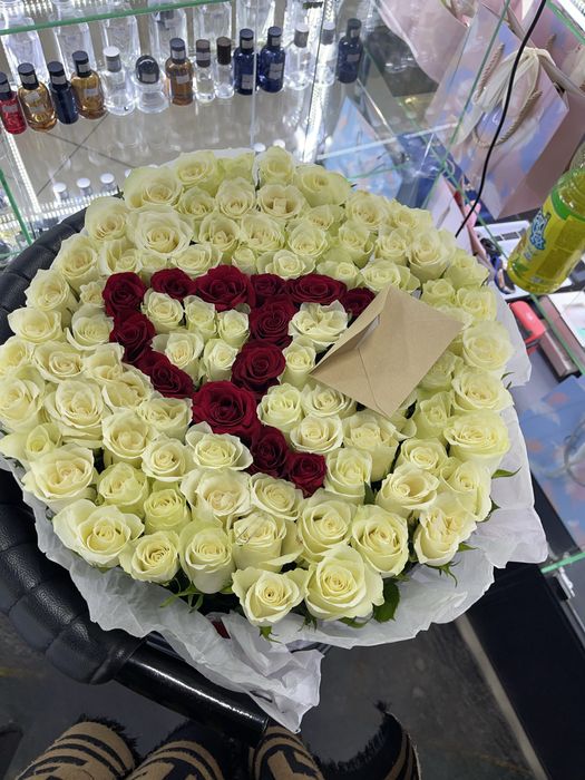 Свежий букет роз