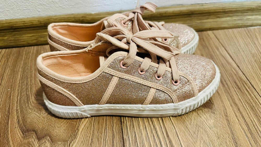 Tenisi Nelli Blu, fete, roz sidefat - mar. 34