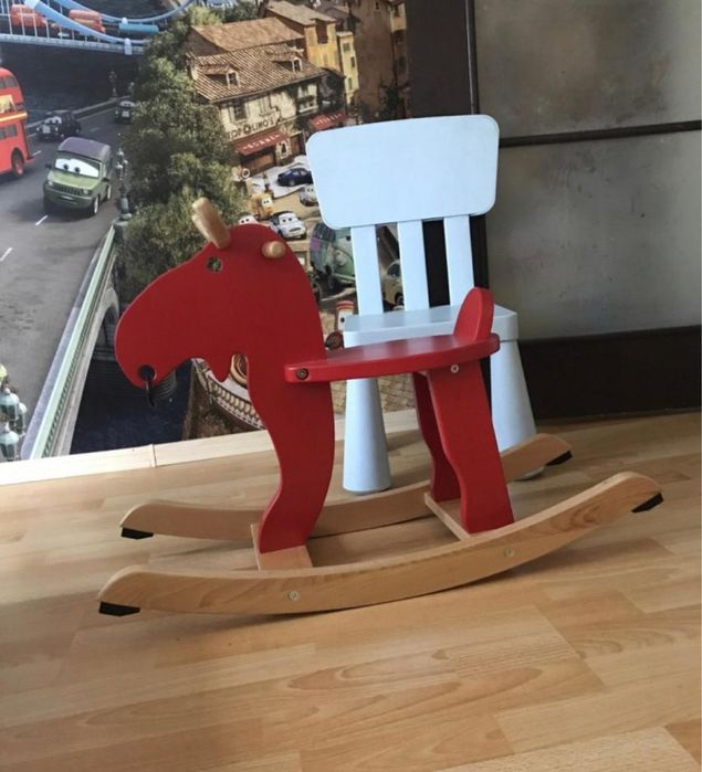 Качалка Икеа натуральное дерево