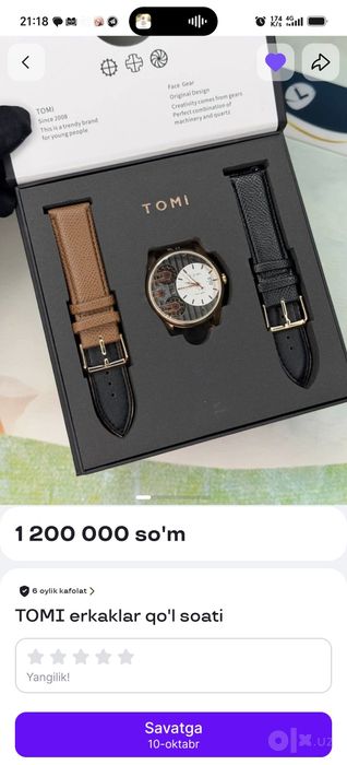 TOMI soat Quartz mexanizm