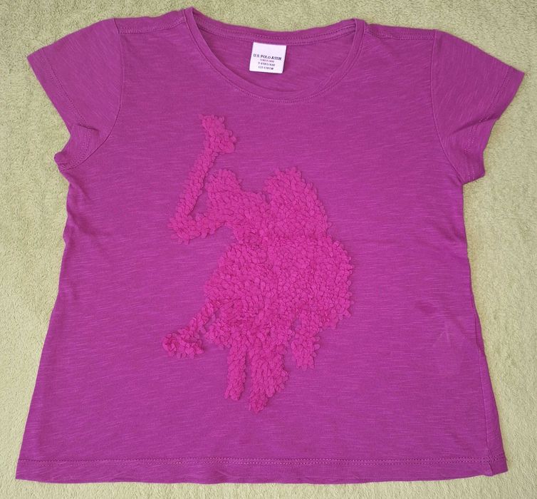 Set tricouri fete USPA, 7-8 ani