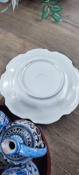 Set de ceramică Delftware, rare, cu ștampila, 4 cani/vaze, ulcior