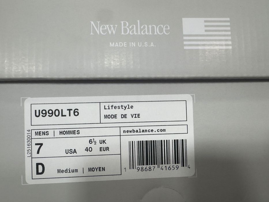 Кроссовки new balance 990v6