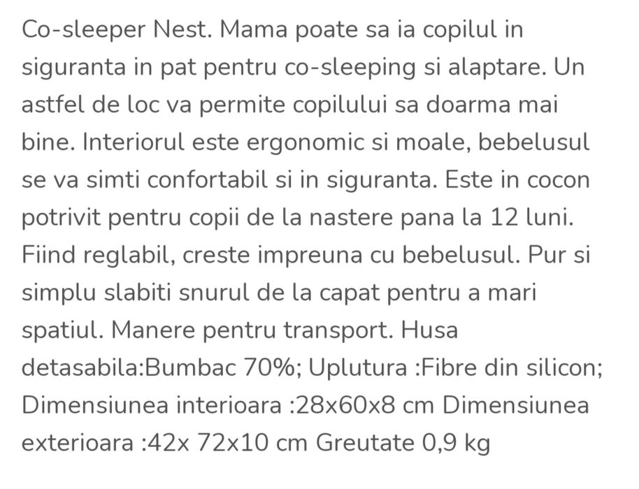 Cocon - Co-sleeper (nest) SeviBebe