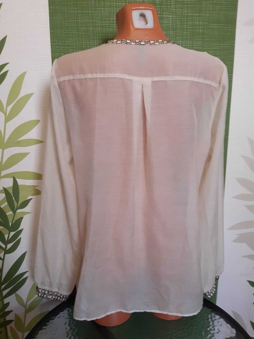 Bluză Intimissimi lejeră cu mânecă lungă, transparentă, marimea M